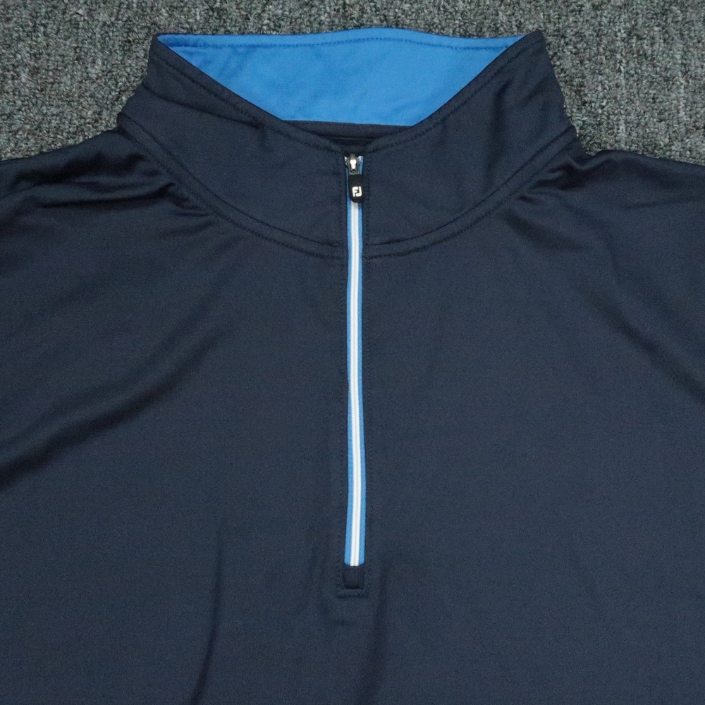 FootJoy Pullover Men Extra Large Blue Performance Half Zip Athletic Stretch Golf - Picture 2 of 10